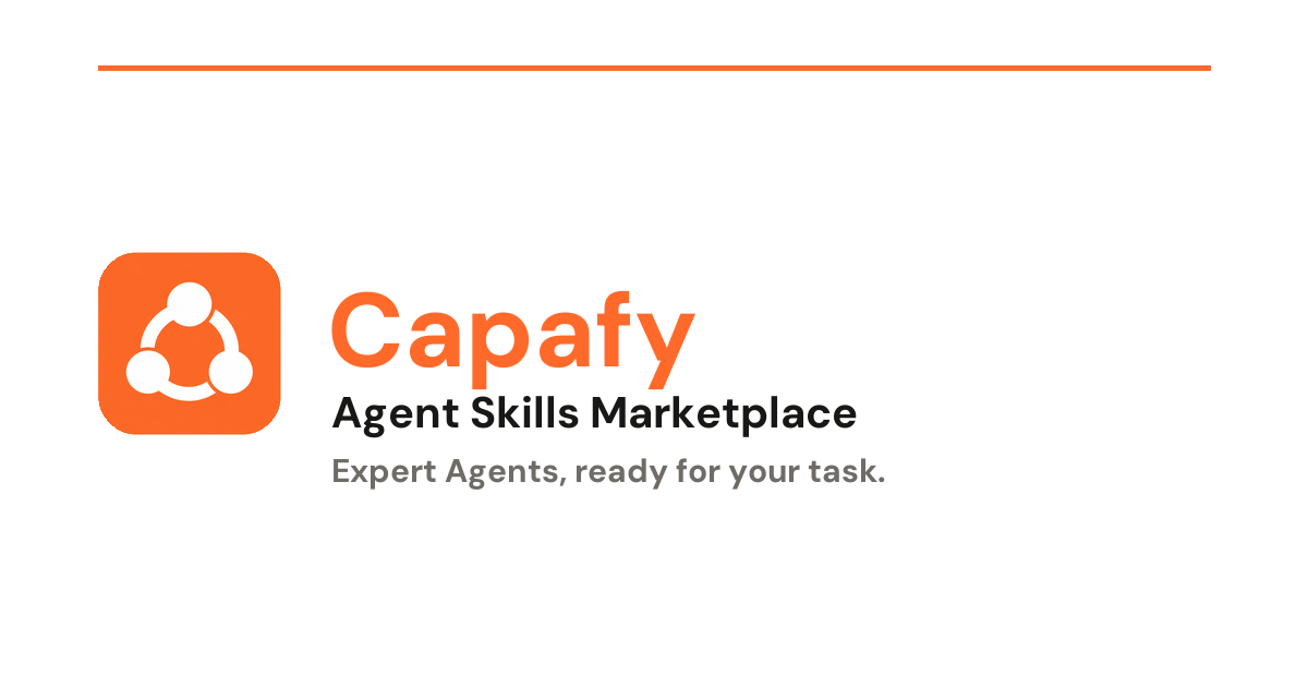Capafy AI — Agent Skills Marketplace | Expert Agents, Ready for Your Task
